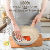 Batterie de cuisine 7.5kg Poêle antiadhésive en aluminium de haute qualité et durable adaptée à tous les types de cuisinières