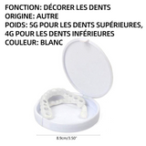 Dents décoration dents de simulation jeux de prothèses dentaires jeux de prothèses dentaires dents décoratives accessoires blanc