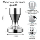 Presse à café 51mm 693g tasseur café en acier inoxydable solide usage domestique dispositif poignée ergonomique café fournitures
