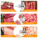 hachoir à viande 32x18x27cm 300W Ensemble de 8 pièces Multifonctionnel Hachage facile Fonctionnement silencieux Pressage rotatif