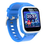 Montre Intelligente Enfants 1,54 pouces 240x240 750 mAh écran tactile IPS double caméra multifonction podomètre Réveil MP3 bleu