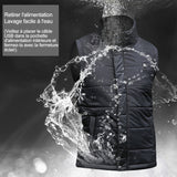 District 19 fièvre gilet hiver froid vêtements col montant gilet hommes duvet coton gilet avec banque d'alimentation