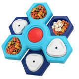 Gamelle anti glouton puzzle dog toy double couche slow feeder dog bowl gamelle chien jouets interactifs jouets plateau tournant