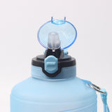 Bouteille d'eau de grande capacité 2,3 l, portable, transparente, pour camping en plein air, fitness, grande tasse d'eau