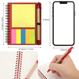 Classeur budget cahier portable à spirale avec stylo papier comprend 150 notes autocollantes de cinq couleurs fournitures de bureau