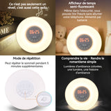 Simulateur d'aube variations de luminosité peut utilisé comme veilleuse et radio variation tactile 10 niveaux réglage luminosité
