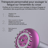 Masseur 6 vitesses brosse méridienne 1200mah apaise les muscles masseur électrique méridien à vibrations et chauffage domestique