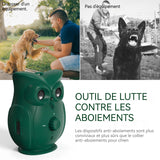 Anti aboiem 20-24khz petit avec indication LED et fonctionnement à 3 niveaux détecte les aboiements des chiens à moins de 33 pieds