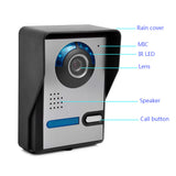 Wired visual intercom doorbell 7 inch visual door phone digital intercom HD monitor infrared night vision camera doorbell