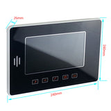Sonnette de porte 7 pouces unité intérieure à la mode bouton tactile sonnette visuelle unité extérieure étanche à la pluie