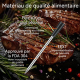 Thermometre cuisine intelligent bluetooth rechargeable contrôle des applications thermomètre de cuisson thermomètre pour viande