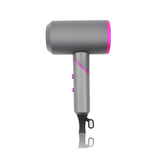 Seche cheveux professionnel ionique 2000w 220V pliable support a seche-cheveux avec 1 diffuseur 2 buses et 3 modes de température