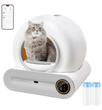 Litiere Chat Autonettoyante 65L Litiere Electrique éLimination des Odeurs Contrôle À Distance Via L'App Et Surveillance De La Santé