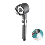 Pomme de douche avec puissant boost et réglage à trois vitesses et pomme de douche filtrante avec siège sans poinçon