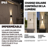 Lampes solaires lumières de jardin 4 pack 5w IP66 16x8.3x12cm villa cour jardin hôtel couloir décoratif étanche paysage lumières