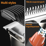 Tondeuse cheveux 5 en 1 tondeuses à cheveux multifunctions professionnel sans fil rechargeable tondeuse avec 5 peignes ecran LED