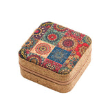 Boîte à bijoux portable pour voyages petite organisateur de bijoux look rétro et élégant pour femme pour bagues colliers bracelets