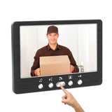 Sonnette 7 pouces interphone visuel filaire code sonnette télécommande déverrouillage par empreinte digitale portier électronique