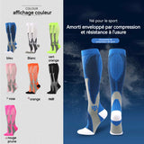 Bas de contention lot de 6 paires de différentes couleurs respirant et résistant pour sportive cyclisme chaussettes de compression