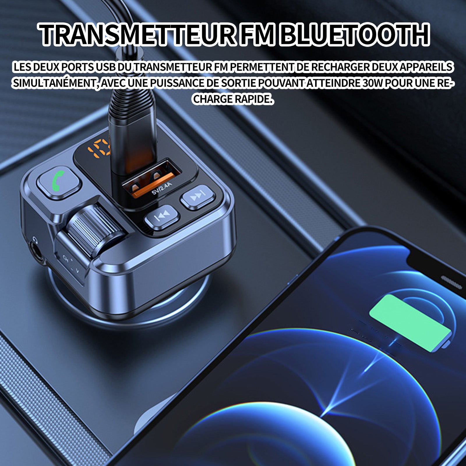 Maxlife Chargeur Voiture Bluetooth avec Radio FM / USB et Kit Mains Libres Noir - Chargeur allume-cigare - | Muséericorde Maxlife Chargeur Voiture Bluetooth avec Radio FM / USB et Kit Mains Libres Noir - Chargeur allume-cigare - | Muséericorde