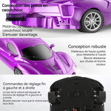 Voiture telecommandé enfant 10x22x7cm voiture telecommandé tout terrain avec batterie télécommande sans fil vehicule pour enfant