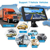 Navigateur de voiture GPS 7 pouces Écran tactile HD Navigation pratique Navigation pour caravane Navigateur vocal Guidage vocal