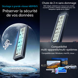 Boîtier SSD M2 SATA 5gbps avec écran d'affichage numérique compatible boîtier SSD pour 2230/2242/2260/2280 boîtier de disque
