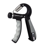 Hand grip poignée de force ajustable 5-60 kg renforceur de bras poignet exercice antidérapant poignée de confort TPR Noir gris