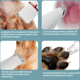 Tondeuse chien 4 en 1 professionnelle 600mah sans fil fondeuse toilettage blanc pour animaux avec câble usb rechargeable pour chat