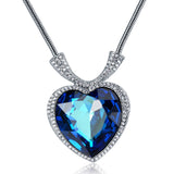 oeur de l'océan Collier en cristal étoile océan Titanic Pendentif cœur océan collier cœur décoré en Zircon brillant et élégant