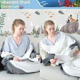 ombinaison pyjama en blanket 170x55cm pour enfant sweat à capuche pyjama doux cadeaux vacances sac de couchage combinaison pyjama