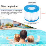 Filtre 5 x 8 x 10 cm Compatible avec les modèles Bestway de type VI Filtration haute efficacité Matériau durable Élément filtrant