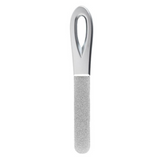 Lime à ongles 9,2x1,6x0,4cm glaçage double face poignée confortable trou de suspension pour le rangement acier inoxydable argenté