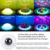 Machine à bruit blanc 1800mah 28 sons apaisants 3 niveaux de lumière USB white noise machine avec 3 niveaux minuterie veilleuse