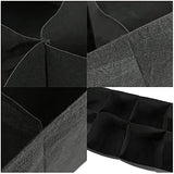 Sac de plantation 2PCS 60x60x30cm sac de plantation 8 compartiments pour aménagement paysager sac de plantation en feutre noir
