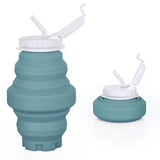 Bouteille d'eau en silicone Mug pliable Travel Outdoor Portable Mini Mug 500ml Suitable pour les voyages de randonnée