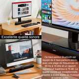 Enceinte bluetooth sans fil 62cm 20w pour PC TV bluetooth 5.3 avec 4 haut-parleurs stéréo haut-parleur bluetooth bass puissantes