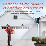 Caméra 4G 2MP 110x63x72cm Wi-Fi caméra de surveillance à trois objectifs et trois écrans facile à installer étanchéité IP66 noir