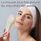 Brosse nettoyante visage 800mAh nettoyage ultrasonique 5 vitesses réglables poils en silicone souple sangle suspension silicone