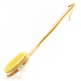 Brosse Dos Douche Démontable Soies de Sanglier & Bois Manche Long Nettoyage Profond Exfoliation Douce Peau Sensible Massage Naturel