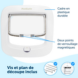 hatière pour chien verrouillage verrouillage blanc facile à installer pour chats 7kg avec magnétique à 4 voies fermeture swing