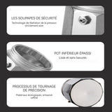 afetière moka 600ml cafetière moka en acier inoxydable équipement fabrication café pour 12 personnes cafetière portative pot moka