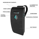 Kit mains libres pour voiture 10x6x2.1cm main libre voiture bluetooth haut-parleur micro intégré avec clip bluetooth pour voiture