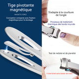oupe Ongle Pied Acier inoxydable avec de l'ongle pour Hommes et Femmes Grandes pinces manucure Coupe-ongles de taille argenté