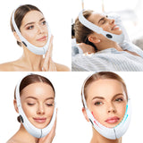 Masque liftant 400mah appareil massage visage masque de levage visage cinq fonctions et 8 niveaux réglables v lifting masque