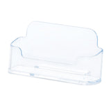 Porte-cartes de Visite 9,6 x 2,3 x 4,5 cm Acrylique Porte-cartes de visite transparent Rangement pour cartes de visite de bureau