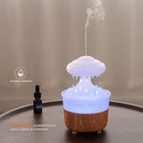 Humidificateur d'huile essentielle de bureau avec goutte d'eau pour l'aromathérapie, volume de brume et lumière de nuit colorée