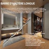 Barre d'haltères 120 cm diamètre 2.5 cm barre Curve fitness à domicile haltérophilie longue barre multicouche chromée portante 70 kg