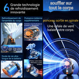 Ventilateur 4000mah 5W Ventilateur d'extérieur suspendu à la taille Avec affichage numérique LED 100 vitesses de vent réglables