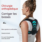 einture de correction du dos de compression de la colonne vertébrale respirante anti-bossu convient à la plupart des gens noir